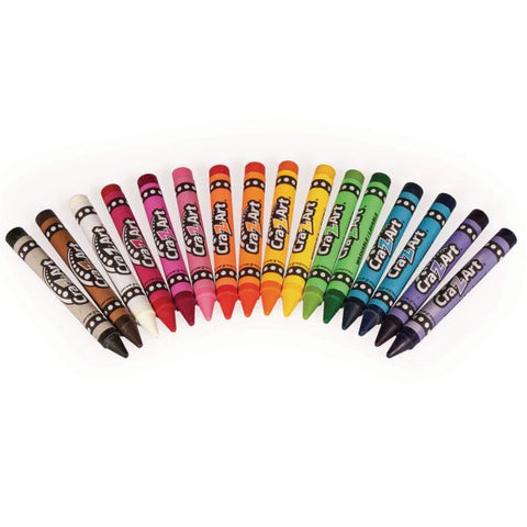 Cra-Z-Art Washable Jumbo Crayons, 16 Assorted Colors, 16/Pack