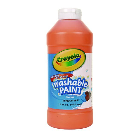 Crayola Washable Paint, Orange, 16 Oz