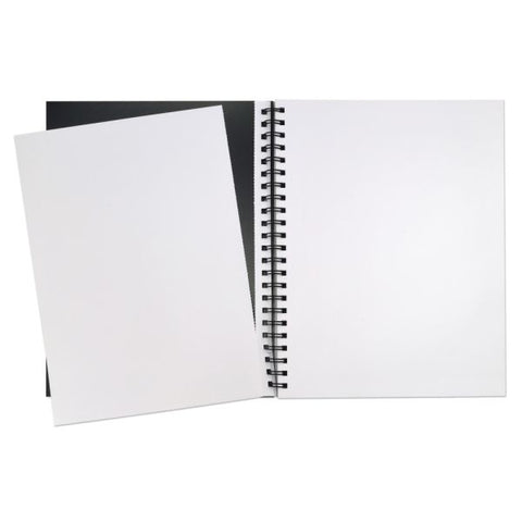 UCreate Heavyweight Sketch Book, 12” x 9”, Unruled, 75 Sheets, Black