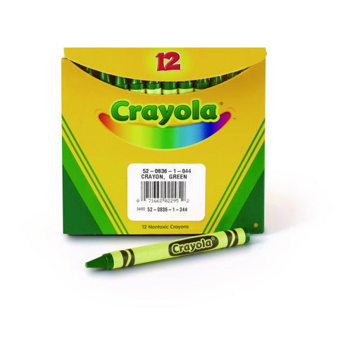 Crayola Bulk Crayons, Green, 12/Box