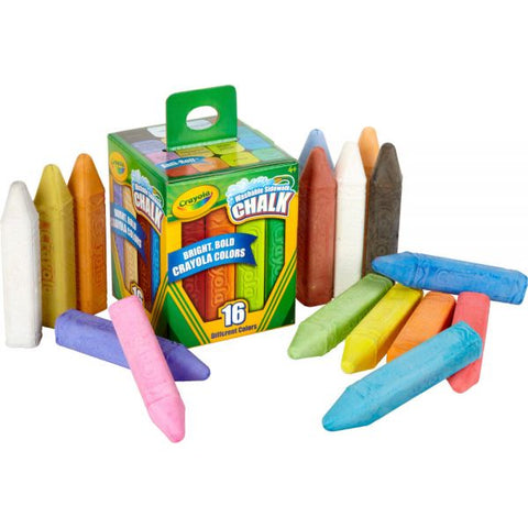 Crayola Sidewalk Chalk, Bucket Of 16