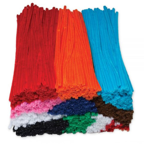 Creativity Street Chenille Jumbo Stems, 6mm x 12", Assorted Colors, Pack Of 1,000