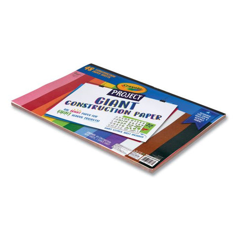 Crayola Project Giant Construction Paper, 18 x 12, Assorted Colors, 48/Pack