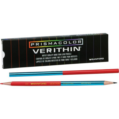 Prismacolor Verithin Colored Pencils, Red/Blue Lead, Red/Blue Barrel, Pack Of 12