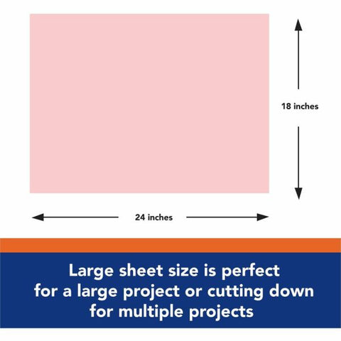 Tru-Ray Construction Paper, 50% Recycled, 18" x 24", Pink, Pack Of 50