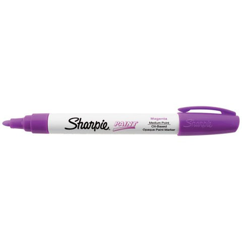 Sharpie Medium Point Oil-Based Paint Marker - Medium Marker Point - Magenta Oil Based Ink - 1 Each