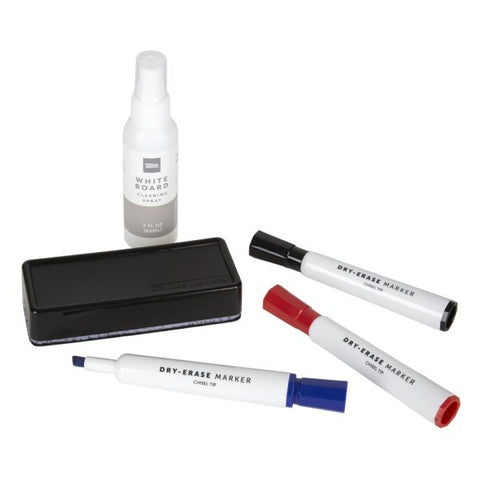 Dry-Erase Marker Set, Chisel Point, 100% Recycled Plastic Barrel, Assorted Colors