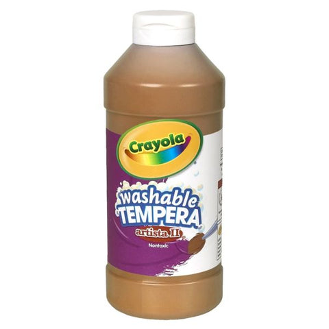 Crayola Artista II Tempera Paint, 16 Oz, Brown