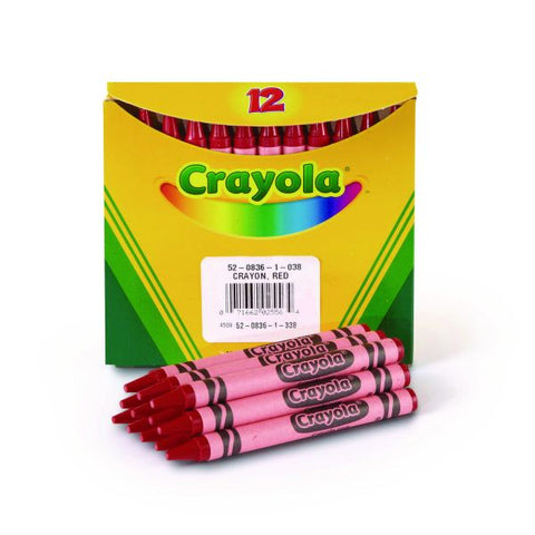 Crayola Bulk Crayons, Red, 12/Box