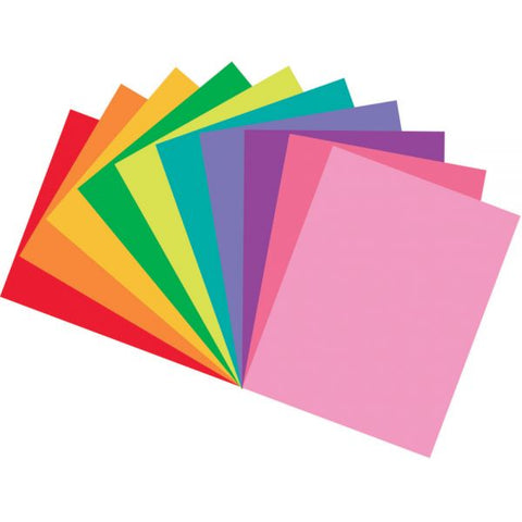 Tru-Ray Construction Paper, 50% Recycled, 9" x 12", Assorted Brights, Pack Of 50