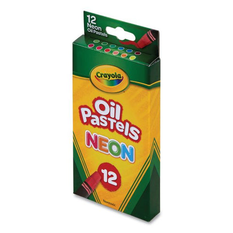 Crayola Neon Oil Pastels, 12 Assorted Colors, 12/Pack