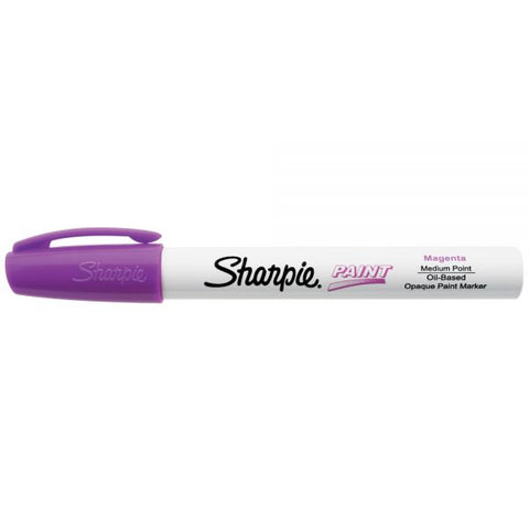 Sharpie Medium Point Oil-Based Paint Marker - Medium Marker Point - Magenta Oil Based Ink - 1 Each