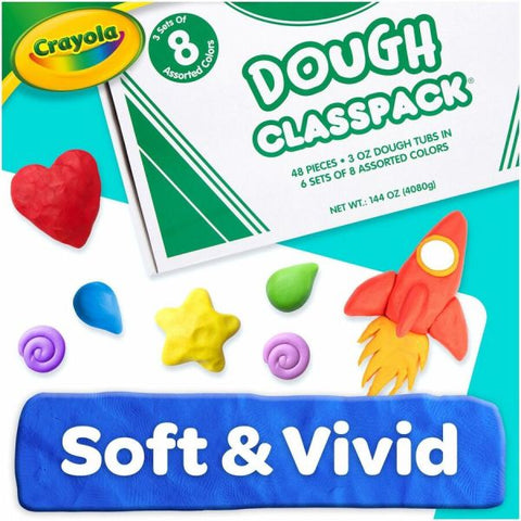 Crayola Dough Classpack, 3 oz, 8 Assorted Colors