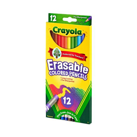 Crayola Erasable Colored Pencils, Pack Of 12 Pencils