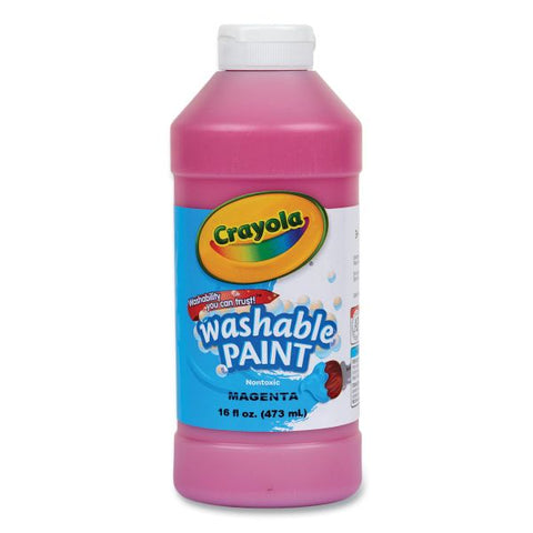 Crayola Washable Paint, Magenta, 16 oz Bottle