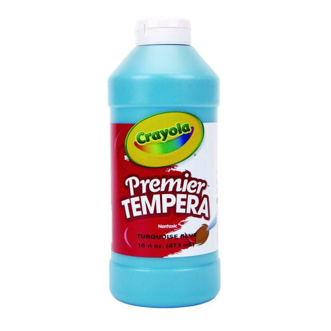 Crayola Premier Tempera Paint, Turquoise, 16 oz Bottle