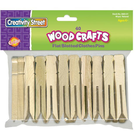 Creativity Street Flat-Slotted Clothespins