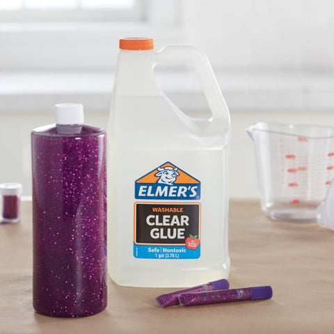 Elmer's Clear Washable School Glue, 1 Gallon, Pack Of 2 Jugs