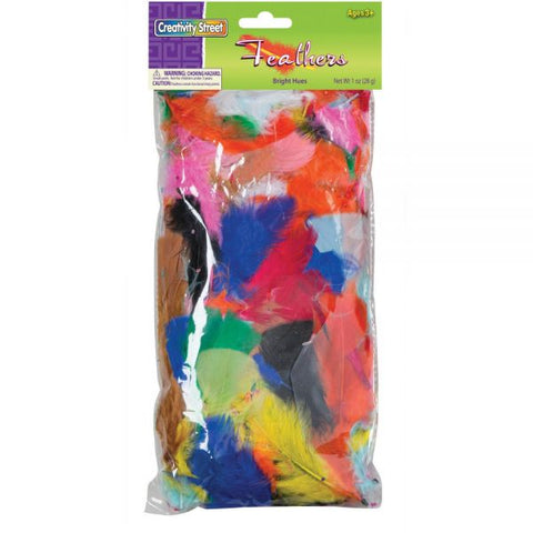 Creativity Street Chenille Kraft Bright Hues Feathers, Assorted Colors, 1 Oz