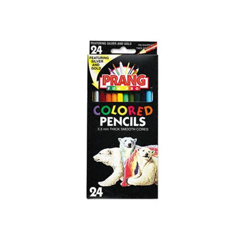 Prang Colored Pencil Sets, 3.3 mm, 2B, Assorted Lead and Barrel Colors, 24/Pack