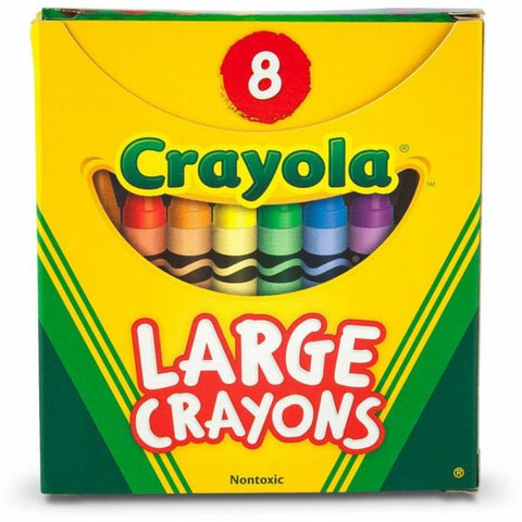 Crayola Large Crayon Set, Assorted Colors, Box Of 8