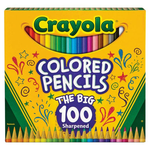 Crayola Colored Pencils, Assorted Colors, Set Of 100 Pencils