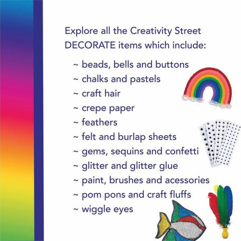 Creativity Street Chenille Kraft Bright Hues Feathers, Assorted Colors, 1 Oz