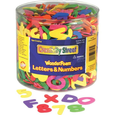 Creativity Street Foam Letters & Numbers, Pack Of 18, Assorted Colors