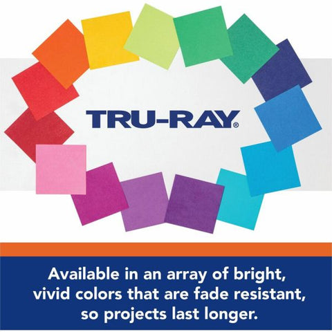 Pacon Tru-Ray Construction Paper, 76 lb Text Weight, 9 x 12, Cool Assorted Colors, 150/Pack