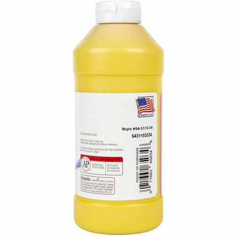 Crayola Artista II Tempera Paint, 16 Oz, Yellow