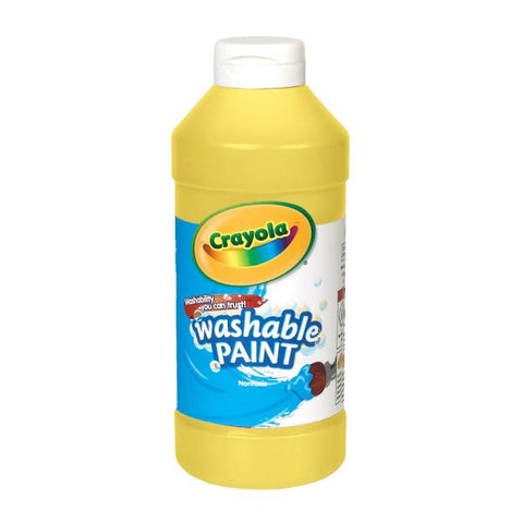 Crayola Washable Paint, Yellow, 16 Oz