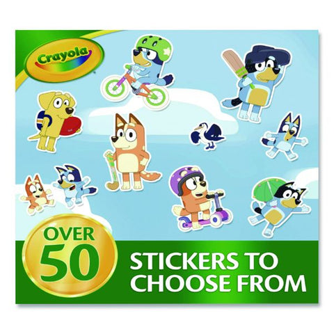 Crayola Bluey Color and Sticker Activity Set, (32) Coloring Sheets, (51) Stickers, (5) Pip-Squeaks Markers