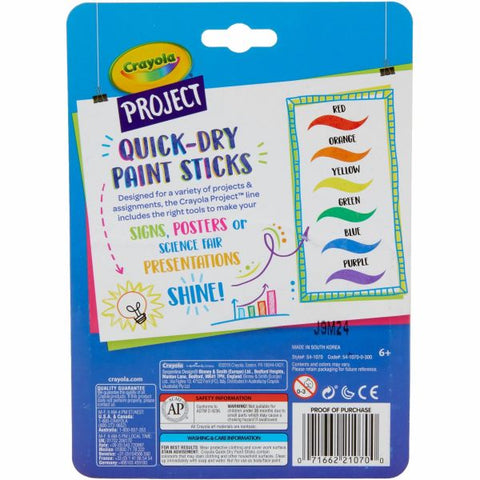 Crayola Project Quick-Dry Paint Sticks