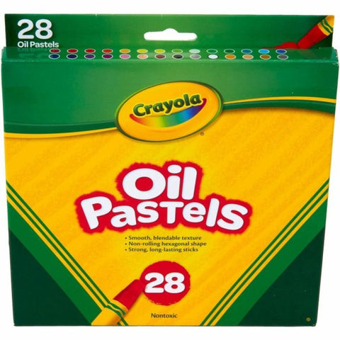 Crayola Oil Pastels, Assorted Colors, Set Of 28 Pastels