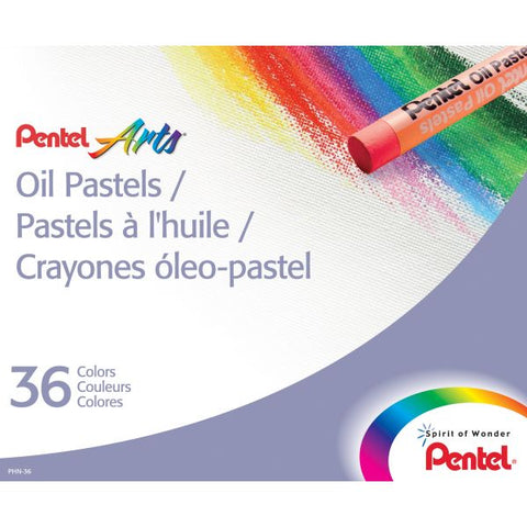 Pentel Oil Pastel Set, Assorted, Set Of 36