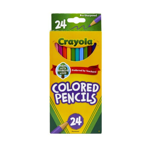 Crayola Colored Pencils, Assorted Colors, Box Of 24 Color Pencils