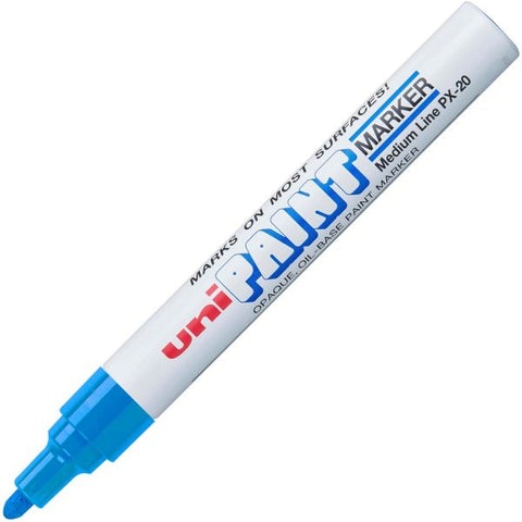 Uni-Paint Markers, Medium Point, Blue, Pack Of 12