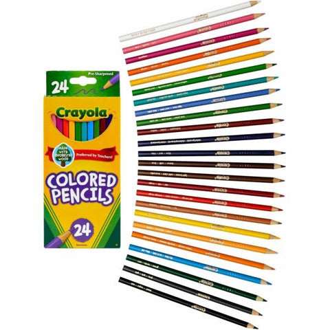 Crayola Colored Pencils, Assorted Colors, Box Of 24 Color Pencils