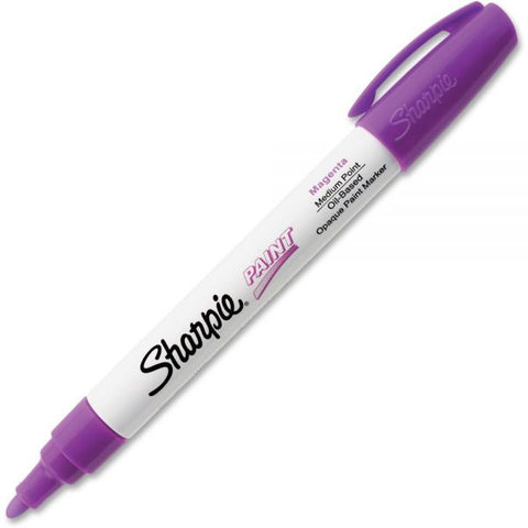 Sharpie Medium Point Oil-Based Paint Marker - Medium Marker Point - Magenta Oil Based Ink - 1 Each