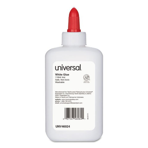 Universal Washable White Glue, 4 oz, Dries Clear, 3/Pack