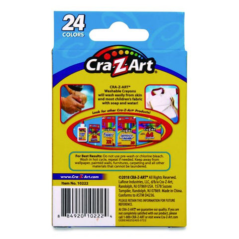 Cra-Z-Art Washable Crayons, Assorted, 24/Pack