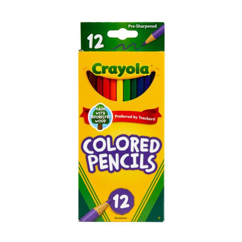 Crayola Colored Pencils, Assorted Colors, Set Of 12 Color Pencils