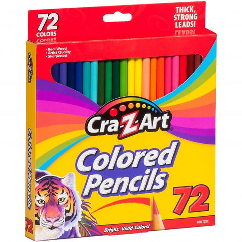 Cra-Z-Art Colored Pencils, 72 Assorted Lead and Barrel Colors, 72/Box