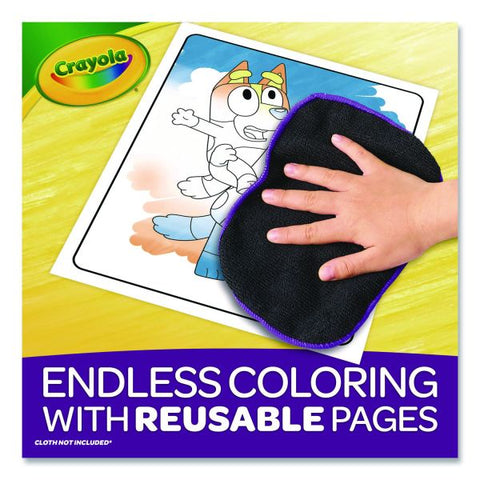 Crayola Bluey Color and Erase Reusable Activity Pad, (16) Coloring Pages, (3) Bluey Collection Markers