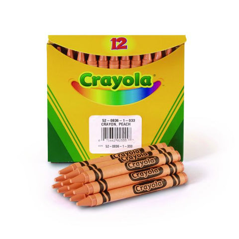 Crayola Bulk Crayons, Peach, 12/Box