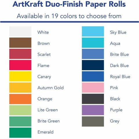 Pacon Spectra ArtKraft Duo-Finish Paper, 48 lb Text Weight, 36" x 1,000 ft, Sky Blue