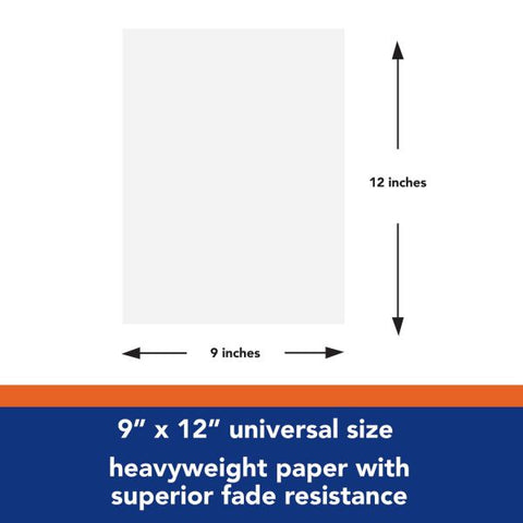 Pacon Tru-Ray Construction Paper, 76 lb Text Weight, 9 x 12, White, 50 Sheets/Pack, 50 Packs/Carton