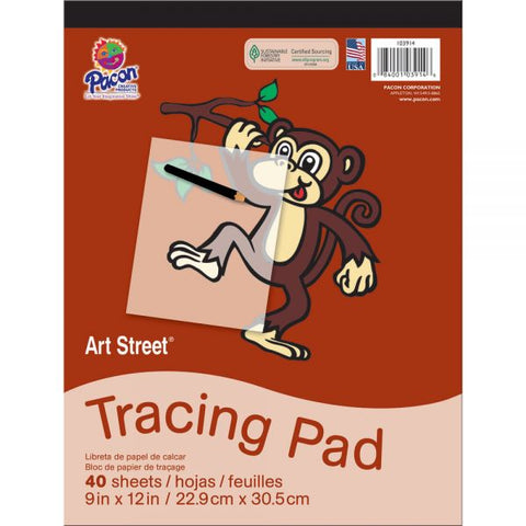 Pacon Art Street Drawing Paper Pad, 9" x 12", White, 40 Sheets