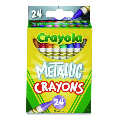 Crayola Metallic Crayons, Assorted, 24/Pack