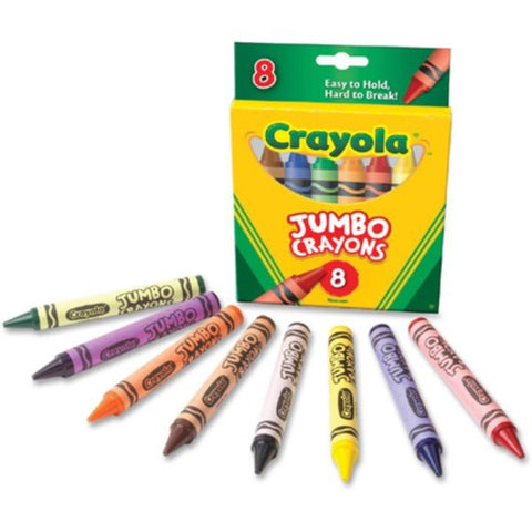 Crayola Jumbo Crayons, Assorted Colors, Box Of 8 Crayons